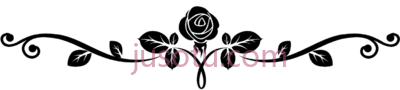 玫瑰分割线,rose divider 3 PNG