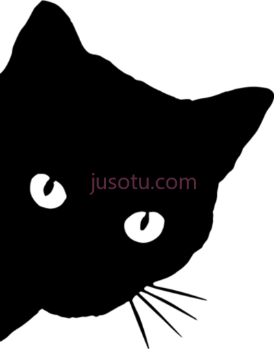 侧面窥视猫,side peeking cat decal PNG