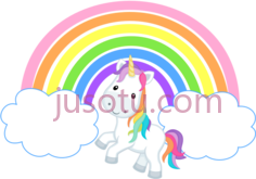 彩虹云独角兽PNG