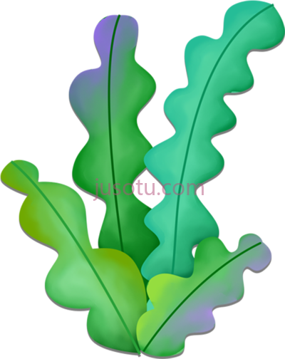 卡通海藻,cartoon algas marinas PNG