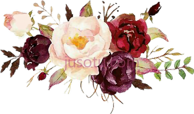 水彩花,report abuse burgundy watercolor flowers PNG