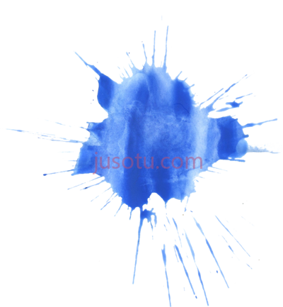 蓝色水彩喷溅,blue watercolor splash PNG