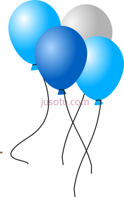 白色蓝色气球,silver balloons banner huge PNG