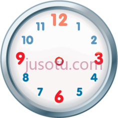 彩色无指针钟PNG