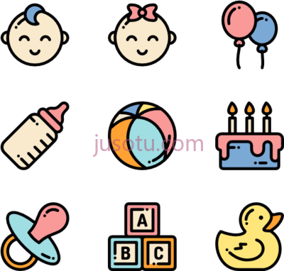 准妈妈派对,baby shower icon PNG