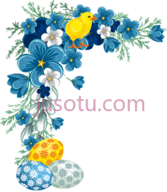 蓝色角花,blue PNG