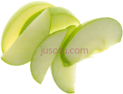 青苹果片,green apple slice PNG