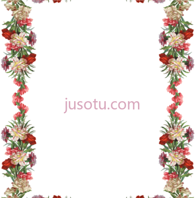 花边框,digital vintage flower PNG