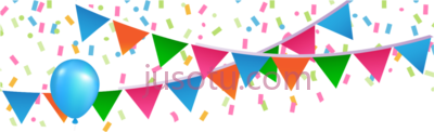 生日快乐彩旗,happy birthday confetti PNG