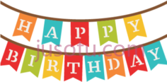 生日快乐横幅PNG