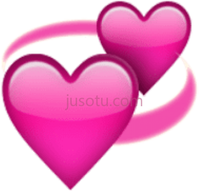 紫色心,ios emoji revolving hearts PNG
