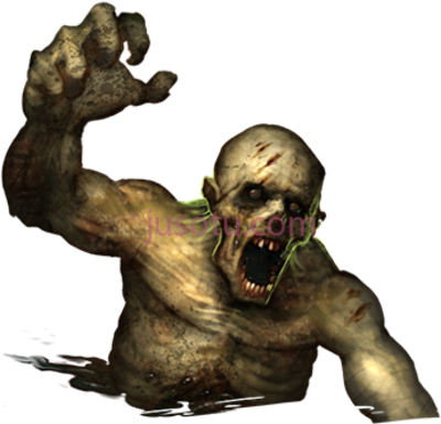 爬行僵尸,crawling zombie PNG