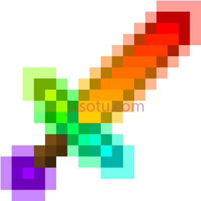 我的世界,rainbow glowing sword black gold saw minecraft skin PNG