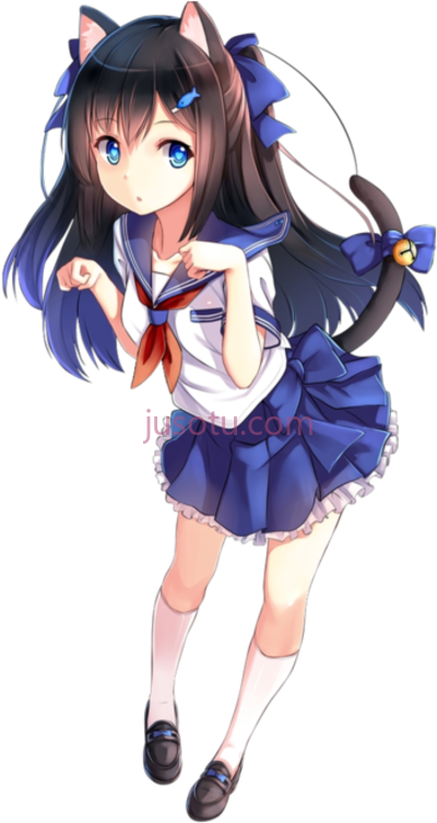 猫女孩,neko girl anime PNG