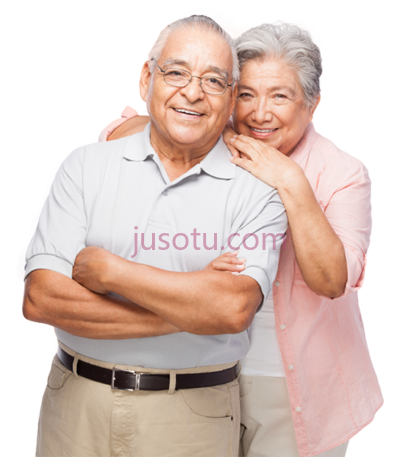 老两口,senior couple old smiling PNG
