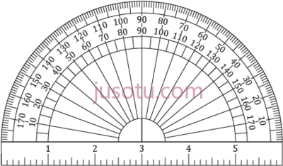 量角器,protractors and ruler actual size full circle PNG