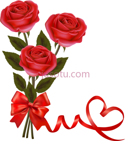 红玫瑰花牌,red rose flower tag PNG