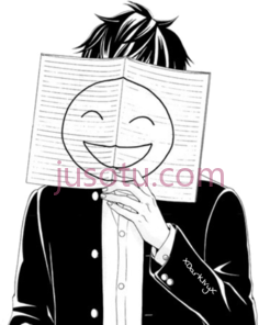 郁闷悲伤微笑男孩PNG