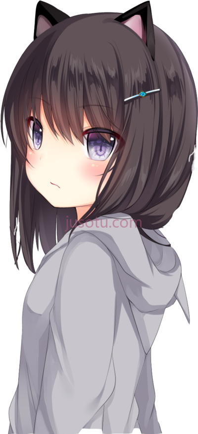 卡瓦伊女孩,anime cat girl kawaii PNG