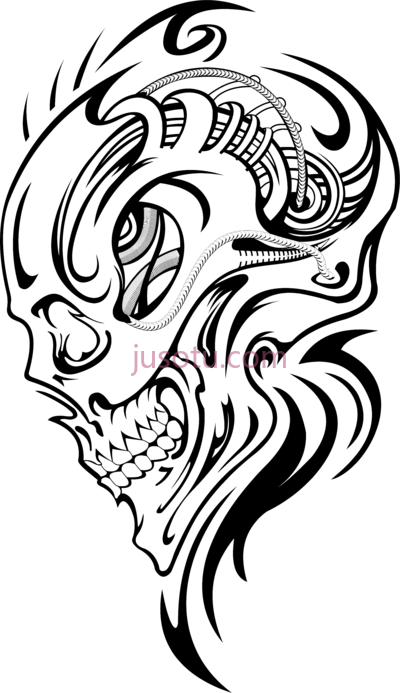头骨纹身,library achilles tattoo PNG