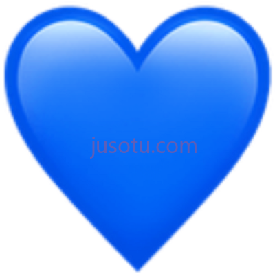 蓝心,blue heart emoji art decoration bynisha PNG