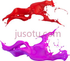 紫红泼溅油漆PNG