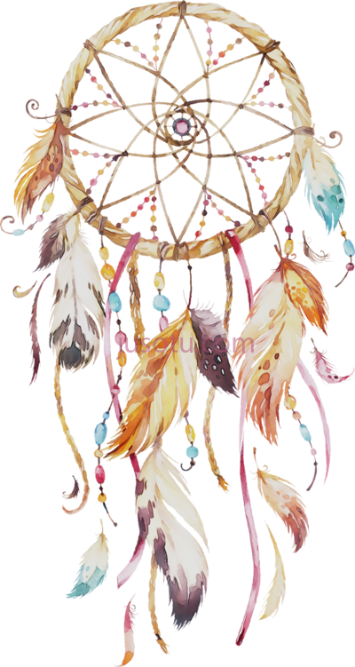 捕梦网,dreamcatcher painting watercolor feather PNG
