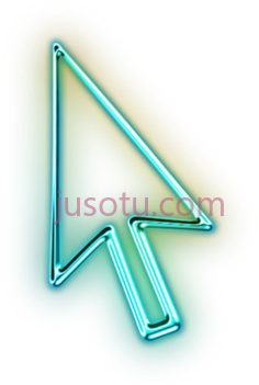 荧光霓虹绿箭头,cool roblox cursor PNG