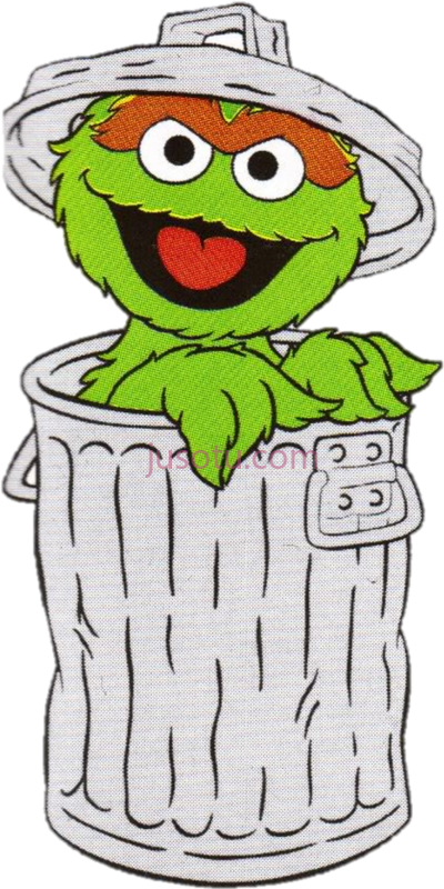 芝麻街,oscar grouch sesame street PNG
