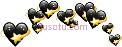 黑心,black hearts crowns emoji tumblr aest PNG
