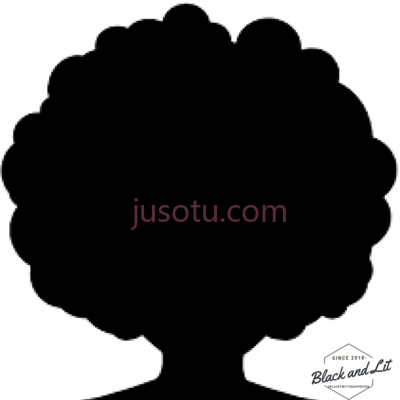 非洲黑色头发,our hair grows towards afro puff black girl silhouette PNG