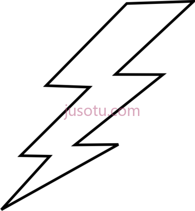 闪电,thunder easy lightning bolt black and white PNG