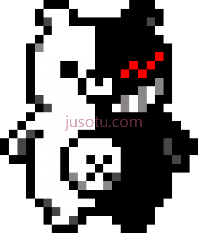 弹丸轮舞,danganronpa monokuma pixel art PNG