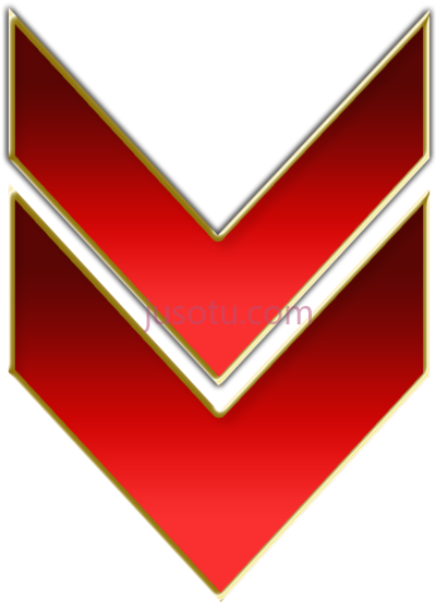 红色箭头,double arrow red down PNG