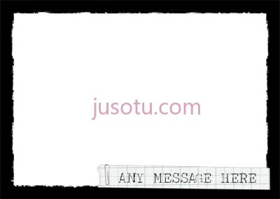 黑框,grunge black border postcard PNG