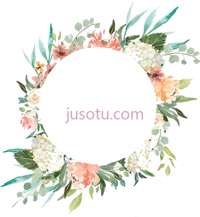 婚礼请柬花环,wedding invitations flowers circle PNG