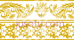 金色花边镶边, PNG