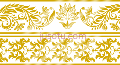 金色花边镶边,gold lace border PNG