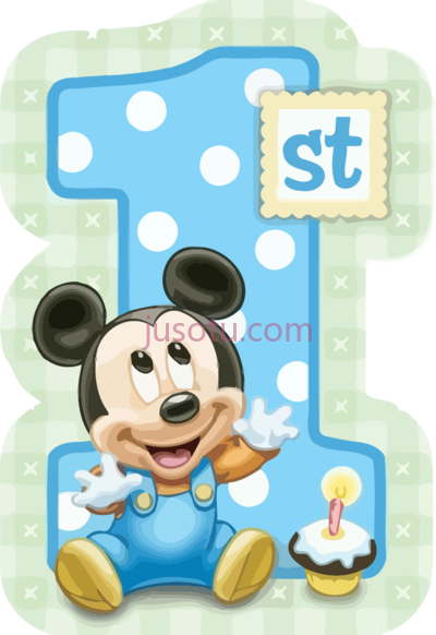 米老鼠,mickey mouse 1st birthday PNG