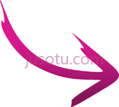 紫色曲线箭头PNG