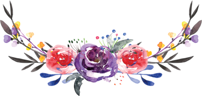 水彩花,hand painted flowers squid beautiful PNG