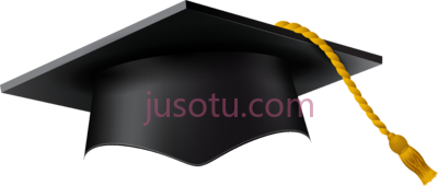 毕业帽,graduation cap black PNG