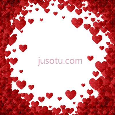情人节红心相框,hearts frame red valentine PNG