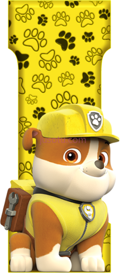 汪汪队立大功,alfabeto de chase la patrulla canina o paw patrol PNG