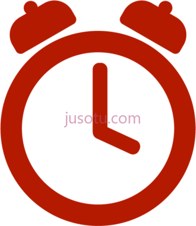 红色闹钟,alarm clock icon red PNG