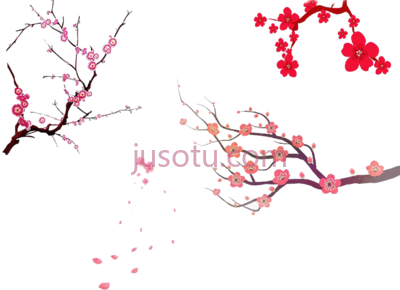 樱花树枝,cherry blossom tree branch PNG