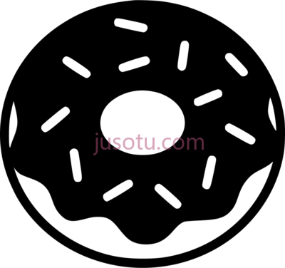 甜甜圈,donut comments black and white PNG