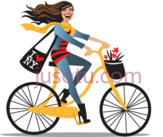 骑自行车PNG