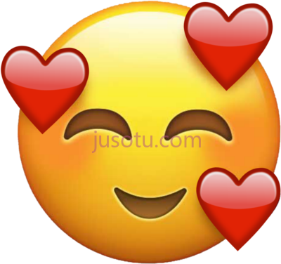 爱心脸,emojis hearts iphone PNG