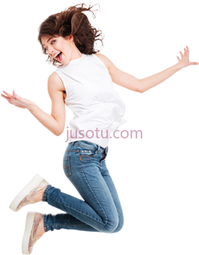 跳女,jumping woman PNG